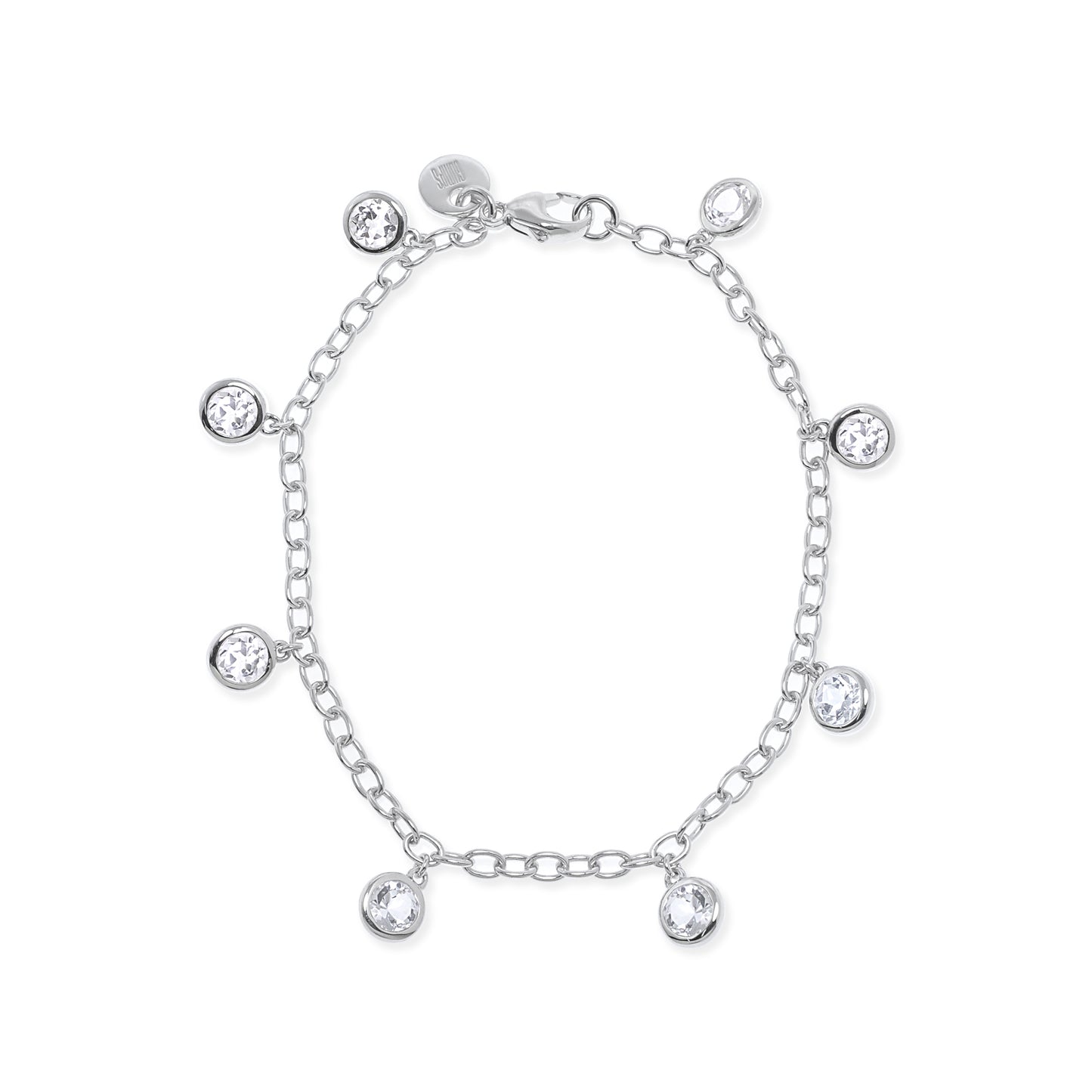 White Topaz Dewdrops Bracelet