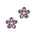 Gump's Signature Forget-Me-Not Earrings in Rhodolite Garnet & Diamonds