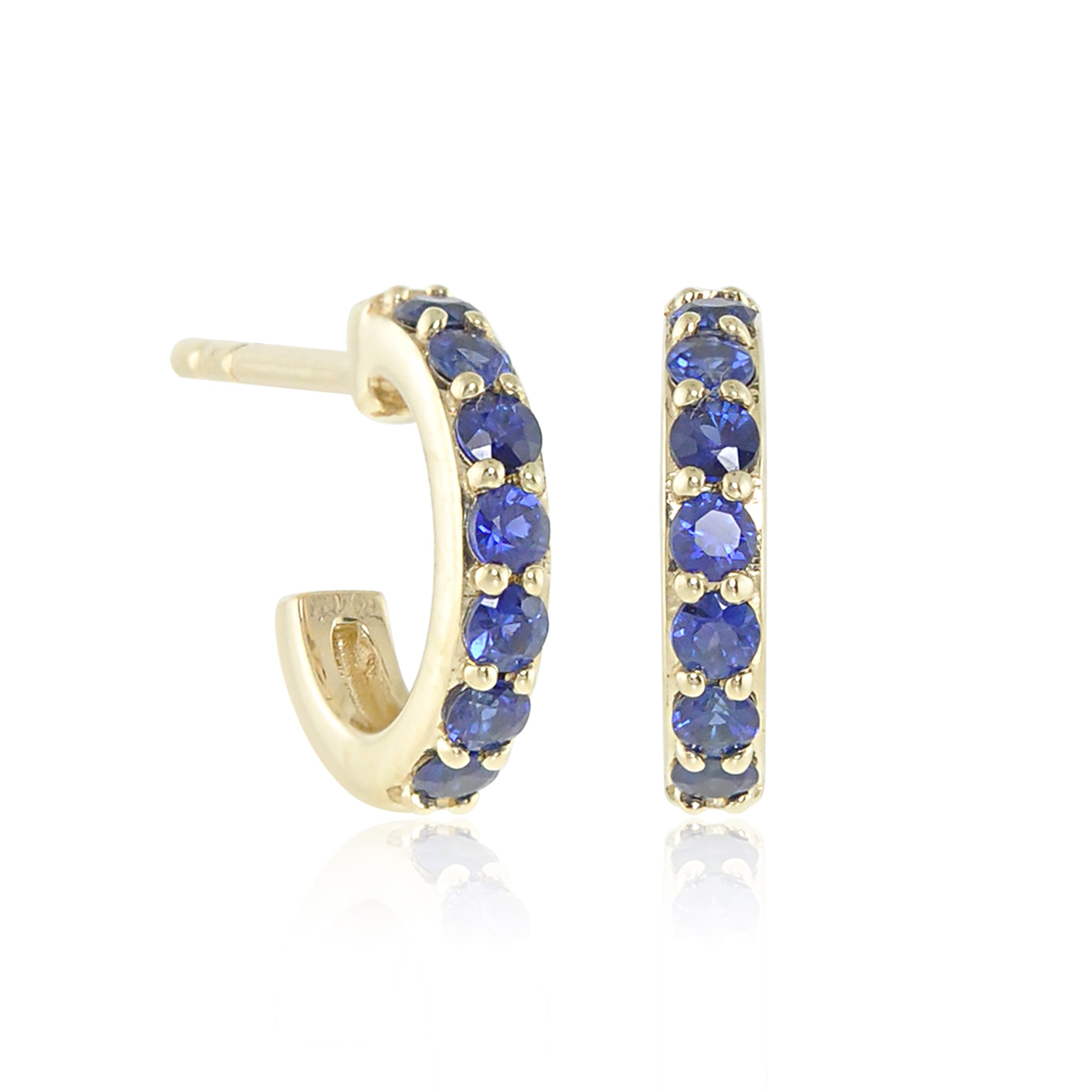 Gump's Signature Huggie Hoop Earrings in Sapphires