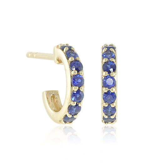 Gump's Signature Huggie Hoop Earrings in Sapphires