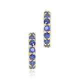 Huggie Hoop Earrings in Sapphires