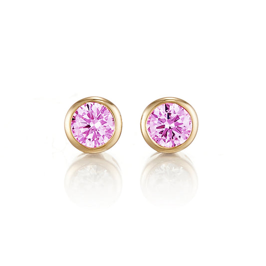 Gump's Signature Mini Dot Earrings in Pink Sapphires