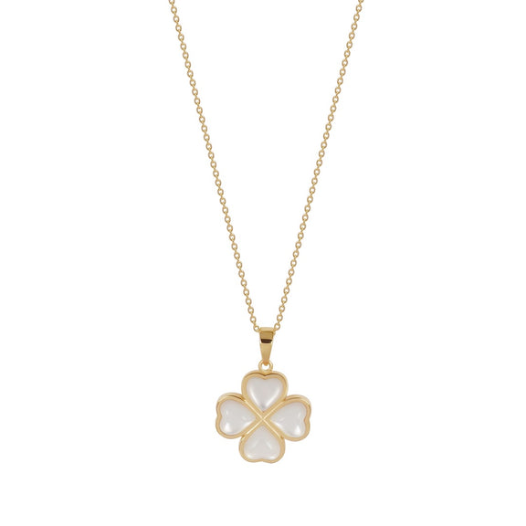 Gump's Signature White Mother-of-Pearl Clover Pendant Necklace