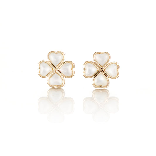 Gump's Signature Child's White Mother-of-Pearl Stud Earrings