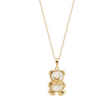 Gump's Signature Mother-of-Pearl Bear Pendant Necklace