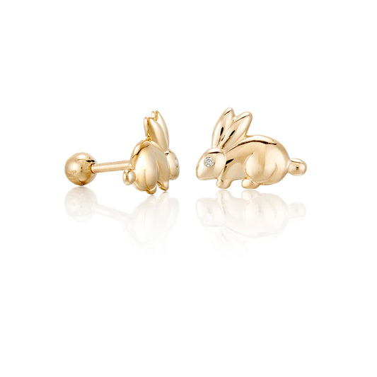 Child's Rabbit Stud Earrings