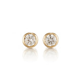 Mini Dot Earrings in Diamonds