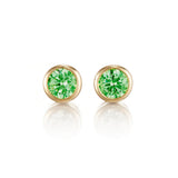 Mini Dot Earrings in Emeralds