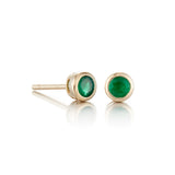 Mini Dot Earrings in Emeralds