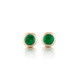 Mini Dot Earrings in Emeralds