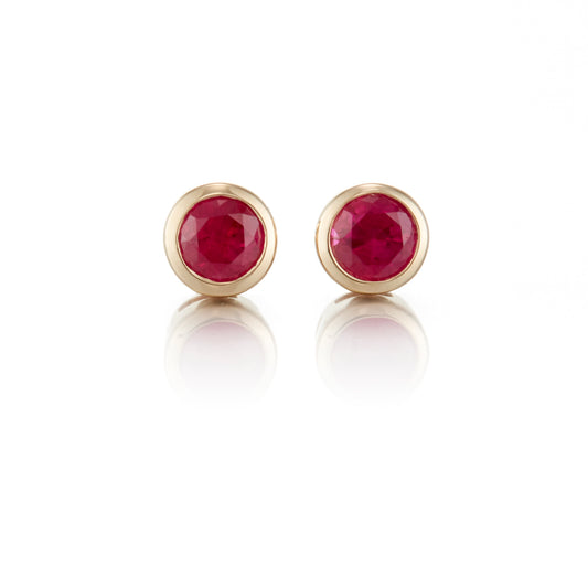 Gump's Signature Mini Dot Earrings in Rubies