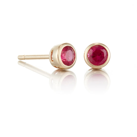 Gump's Signature Mini Dot Earrings in Rubies