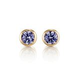 Mini Dot Earrings in Sapphires