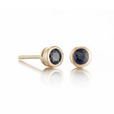 Mini Dot Earrings in Sapphires