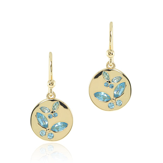 Gump's Signature Blue Topaz Butterfly Drop Earrings