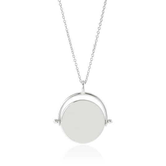 Gump's Signature Silver Swivel Round Pendant Necklace