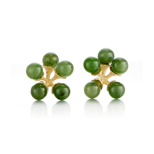 John Iversen Green Nephrite Jade Small Jaxs Earrings