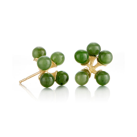 Green Nephrite Jade Small Jaxs Earrings