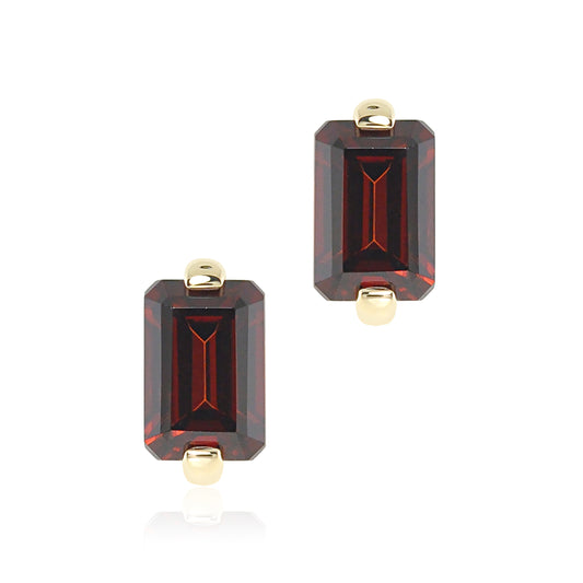 Jackie Earrings in Garnet