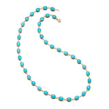 Turquoise Link Necklace - 20"L