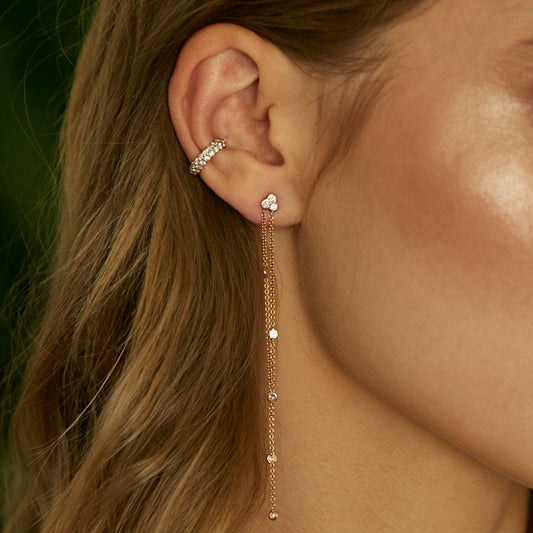 Diamond Poppy Earrings
