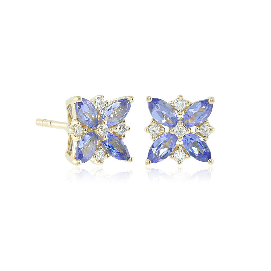 Gump's Signature Celeste Earrings in Tanzanite & Diamonds