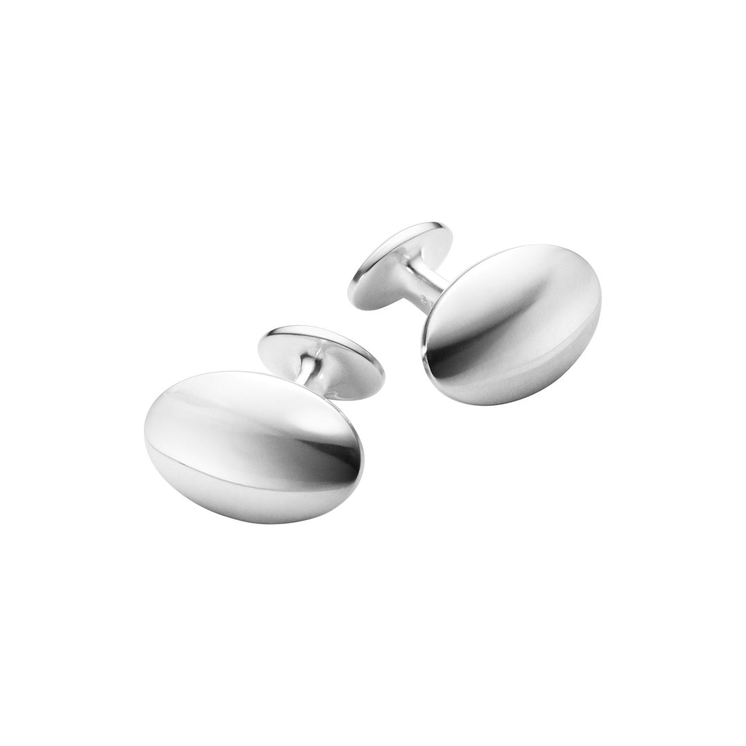 Georg Jensen Silver Classic Oval Cufflinks