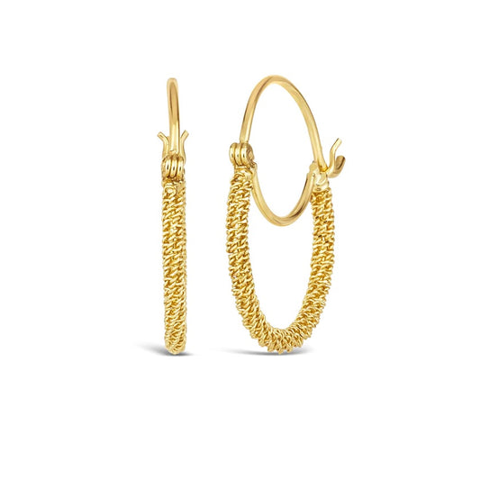 Amáli Small Woven Hoop Earrings