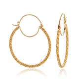 Medium Woven Hoop Earrings