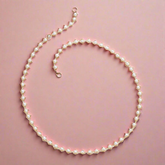 Woven Pearl Necklace