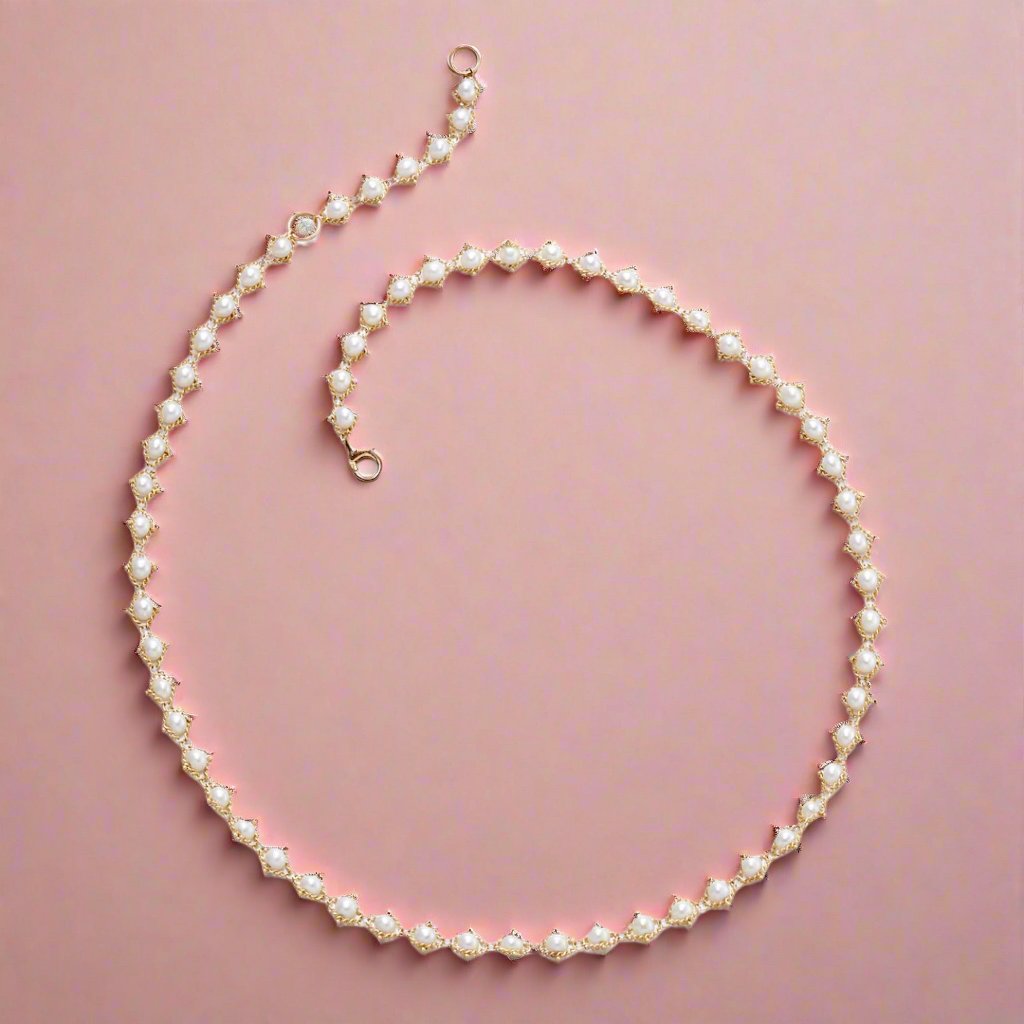 Woven Pearl Necklace