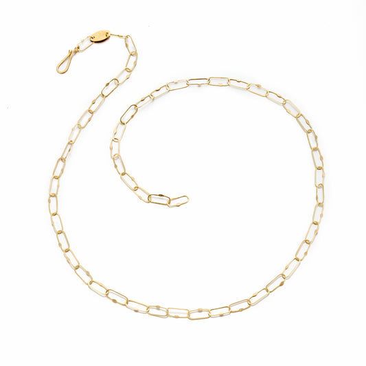 Elongated Oval Link Necklace
