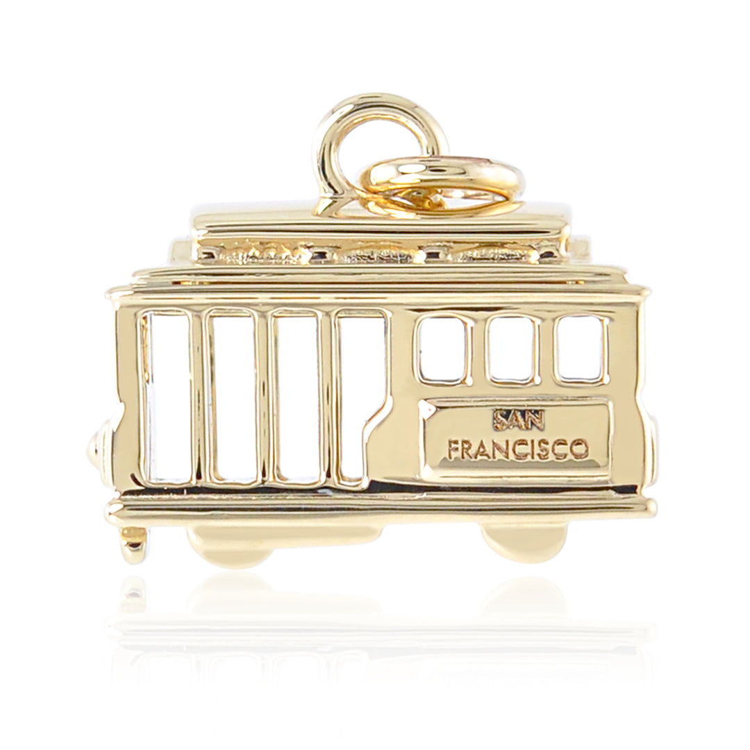 Small Gold Cable Car Charm