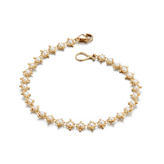 Amáli Pearl Textile Bracelet