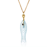 Aquamarine Fish Charm