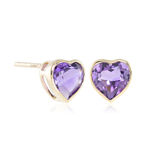 Gump's Signature Amethyst Heart Earrings