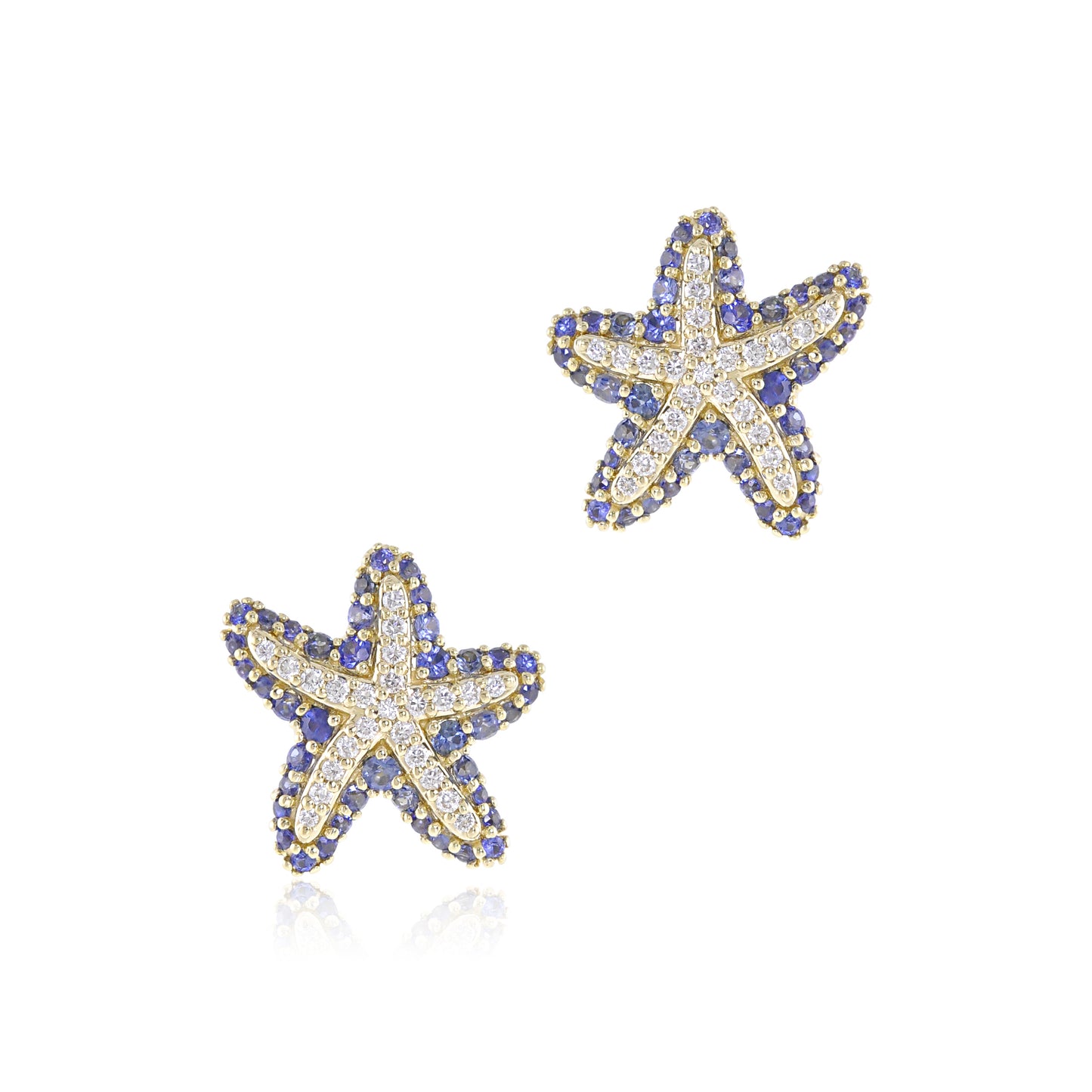 Gump's Signature Sapphire & Diamond Starfish Earrings