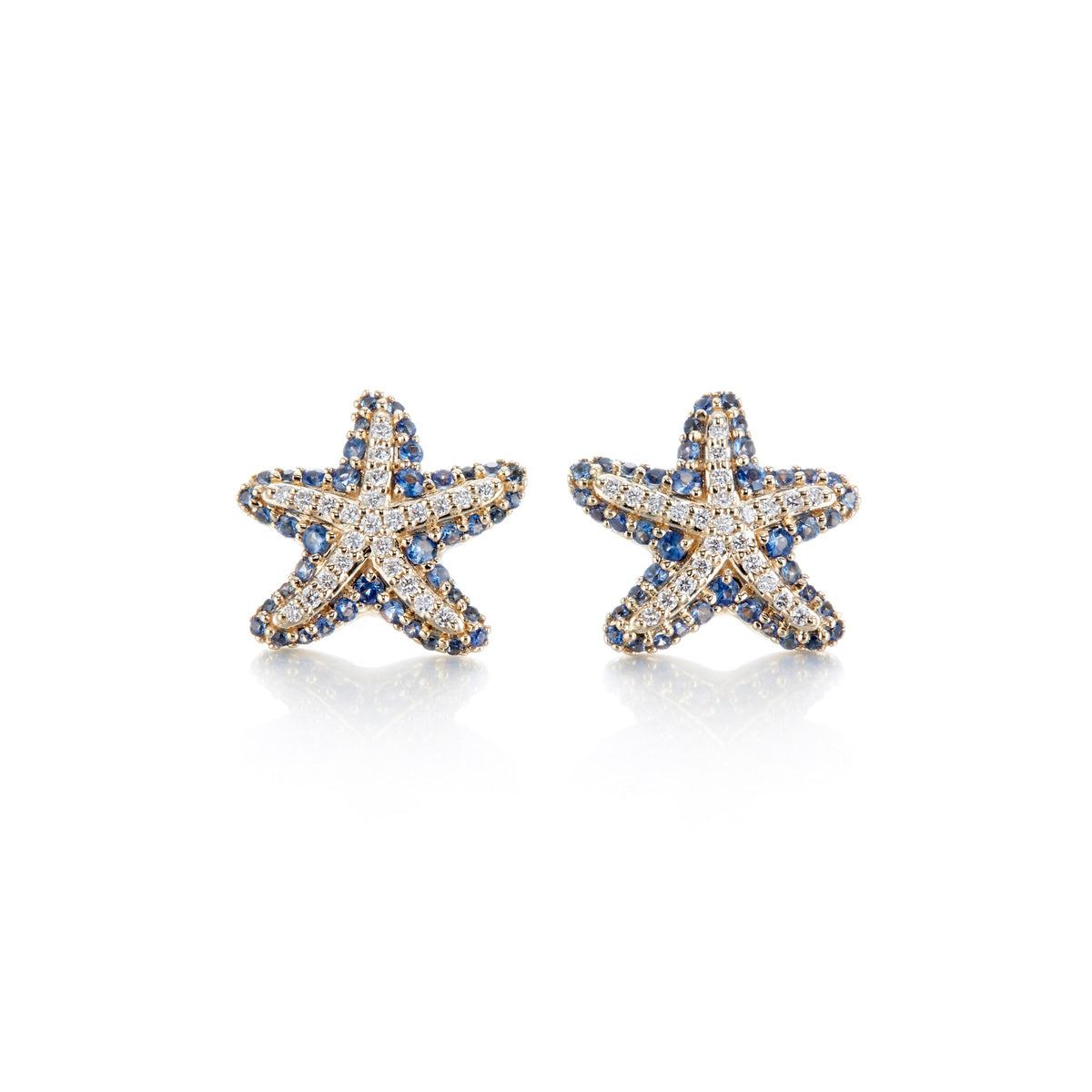 Gump's Signature Sapphire & Diamond Starfish Earrings