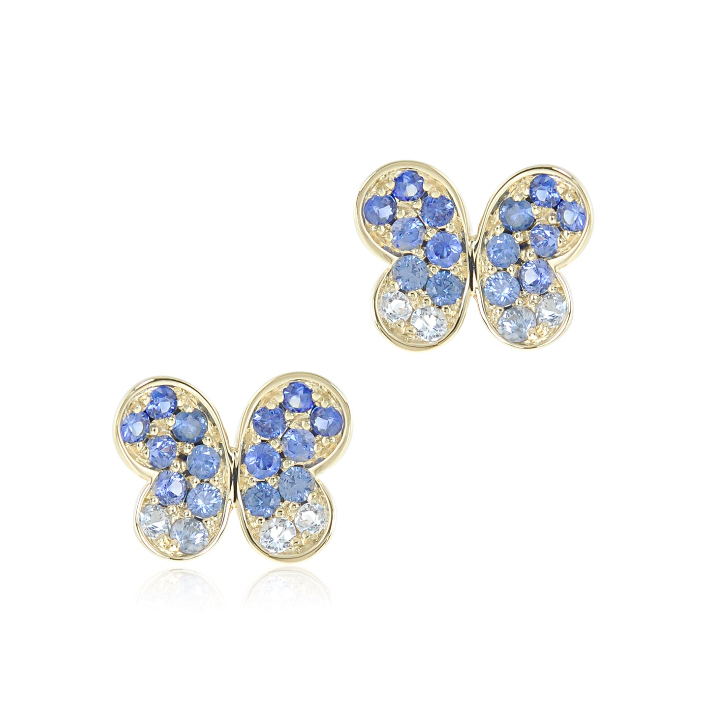 Blue Sapphire Butterfly Earrings