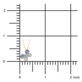 Sapphire Butterfly Pendant Necklace