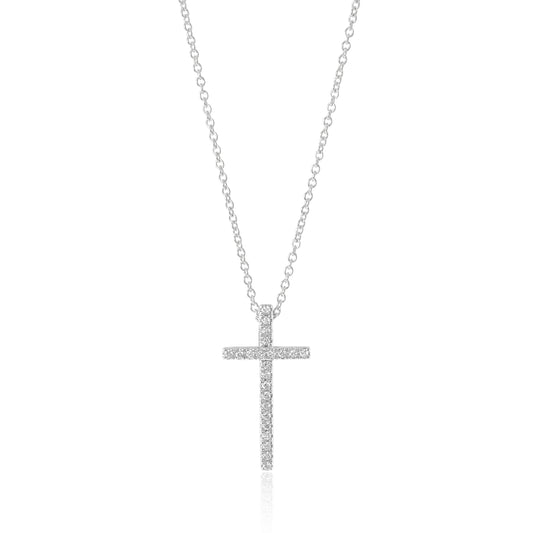 Gump's Signature Diamond & White Gold Cross Pendant Necklace