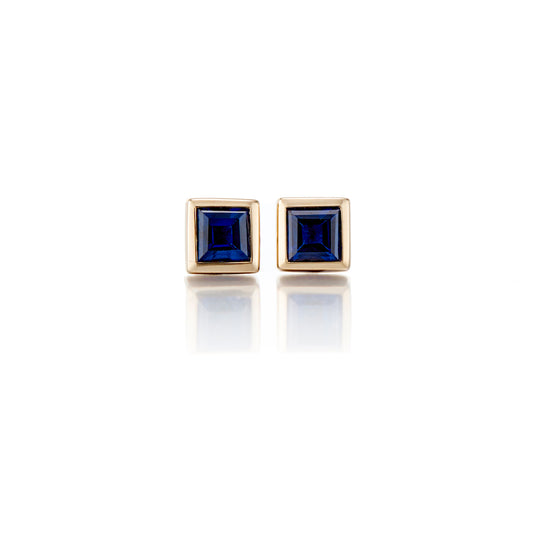 Gump's Signature Mini Princess Earrings in Sapphires