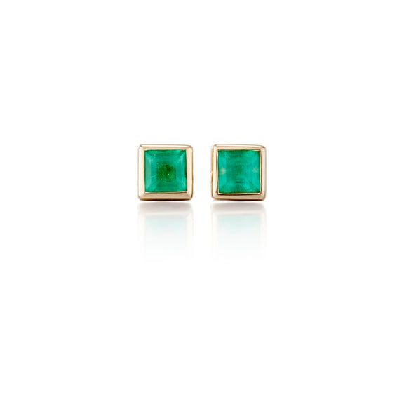 Gump's Signature Mini Princess Earrings in Emeralds