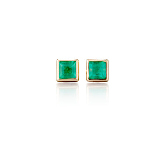 Mini Princess Earrings in Emeralds