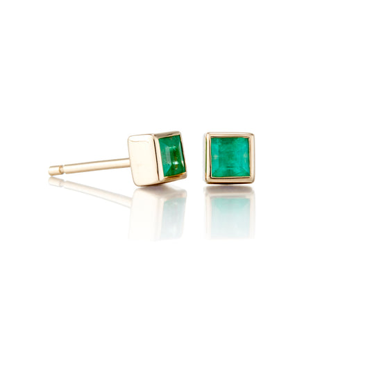 Gump's Signature Mini Princess Earrings in Emeralds