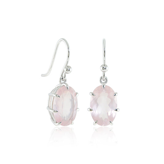 Ashley Earrings in Rose Quartz