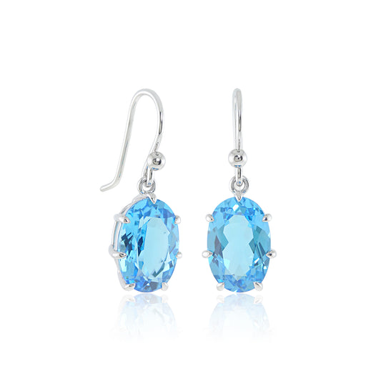 Ashley Earrings in Swiss Blue Topaz