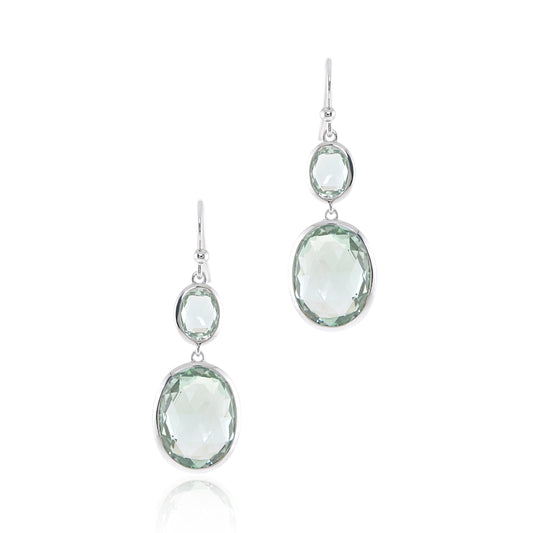 Gump's Signature Raindrop Earrings in Green Amethysts