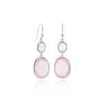 Gump's Signature Raindrop Earrings in Rose Quartz