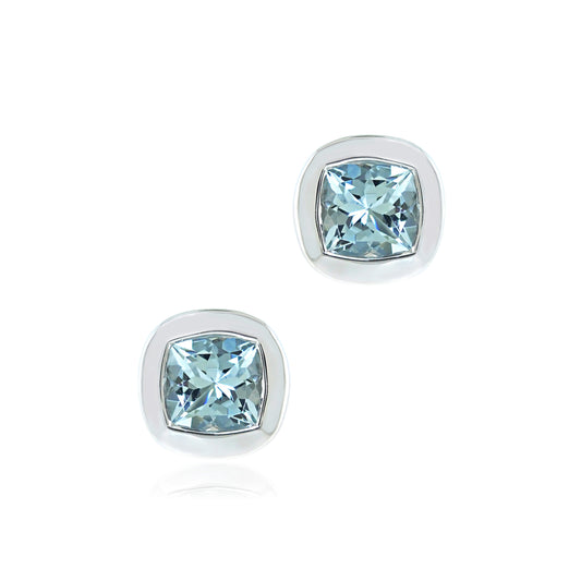 Melrose Earrings in Aquamarines